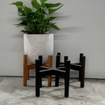 Mid Century  Inspired Timber Pot Stands