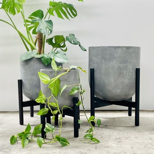 Mid Century  Inspired Timber Pot Stands